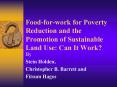 Food-for-work for Poverty Reduction and the Promotion o