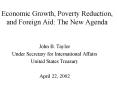 Economic Growth, Poverty Reduction, and Foreign Aid: The Ne