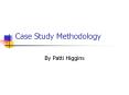 Case Study Methodology By Patti Higgins Case studies ar