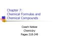 Chapter 7: Chemical Formulas and Chemical Compounds Coac