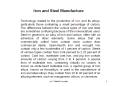 Iron and Steel Manufacture Technology related to th