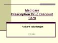 Medicare Prescription Drug Discount Card Ranjani Varadaraja