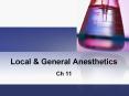 Local & General Anesthetics Ch 11 General Anesthesia Alter
