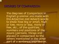 DEGREES OF COMPARISON The Degrees of Comparison in Englis