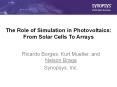 The Role of Simulation in Photovoltaics: From Solar Cells T
