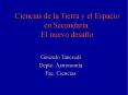 Ciencias de la Tierra y el Espacio en Secundaria: El nuev