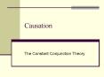 Causation The Constant Conjunction Theory Two Question