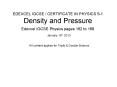 EDEXCEL IGCSE / CERTIFICATE IN PHYSICS 5-1 Density an