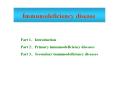 Immunodeficiency disease Part 1 Introduction Part 2 Primar