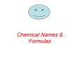 Chemical Names & Formulas Chemical Formula Indicates th