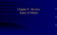 Chapter 9 - Review States of Matter Chapter 9 - Review Wha