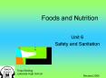 Foods and Nutrition Unit 6 Safety and Sanitation Tonj