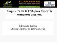 Requisitos de la FDA para Exportar Alimentos a EE.UU