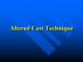 Altered Cast Technique Altered Cast Technique Corrected Cas