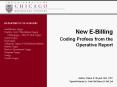 New E-Billing Coding Profees from the Operative Repor