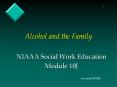 Alcohol and the Family NIAAA Social Work Education Modul