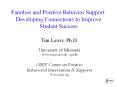 Families and Positive Behavior Support: Developin