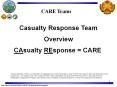 Casualty Response Team Overview CAsualty REsponse = CAR