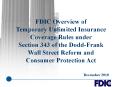 FDIC Overview of Temporary Unlimited Insurance Coverag