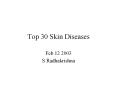 Top 30 Skin Diseases Feb 12 2003 S Radhakrishna Top 30 Ski