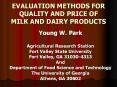 EVALUATION METHODS FOR QUALITY AND PRICE OF MILK AND DAIR