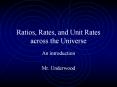 Ratios, Rates, and Unit Rates across the Universe A