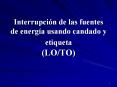 Interrupci n de las fuentes de energ a usando candado 