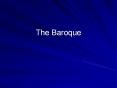 The Baroque The Baroque in Spain Original from Portugues