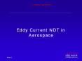 Eddy Current NDT in Aerospace What do we do, and who for