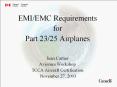 EMI/EMC Requirements for Part 23/25 Airplanes Jean Cartie