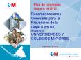 Plan de pandemia Gripe A (H1N1) Recomendaciones Generale