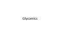 Glycomics Lectin array: pros and cons Cons: providing globa