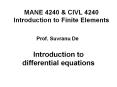 MANE 4240 & CIVL 4240 Introduction to Finite Elements Prof