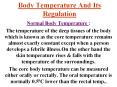Body Temperature And Its Regulation Normal Body Temperatur