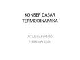 konsep dasar termodinamika agus haryanto februari 2010 * * 