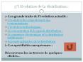 3 ) Evolution de la distribution : a- Les grands traits de 