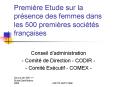 Premi re Etude sur la pr sence des femmes dans les 500 prem