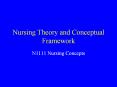 Nursing Theory and Conceptual Framework N1111 Nursin
