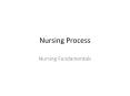 Nursing Process Nursing Fundamentals Introduction Nursin