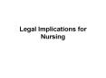 Legal Implications for Nursing Legal Terms Negligence 