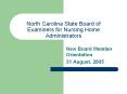 North Carolina State Board of Examiners for Nursing Hom