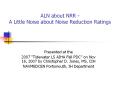 ALN about NRR - A Little Noise about Noise Reduction Rating