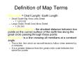 Definition of Map Terms Map Scale = Chart Length / Eart