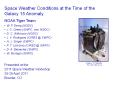 Space Weather Conditions at the Time of the Galaxy 1