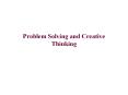 Problem Solving and Creative Thinking ... Creative thinkin