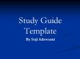 Study Guide Template By Soji Adewumi Why Study Guide Essenc