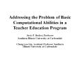 Addressing the Problem of Basic Computational Abilities in 