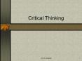 Critical Thinking Critical Thinking Definitio