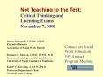 Social Work Boards Not Teaching to the Test: Critica