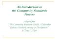 An Introduction to the Community Standards Process Adapte